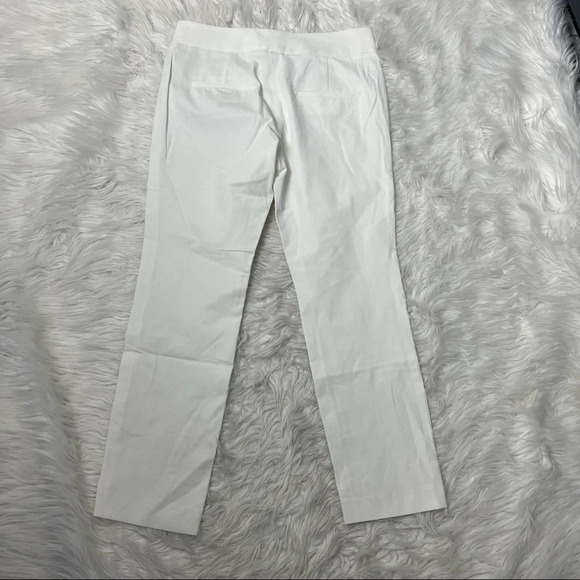 New Veronica Beard Roxy Baby Bell Front Zip Pocket Ankle Pant White - Picture 10 of 12